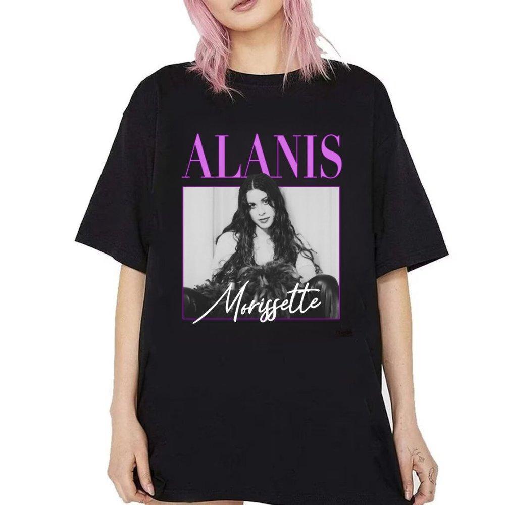 Alanis Morissette 90S Unisex Style Shirt, Black Cotton Shirt